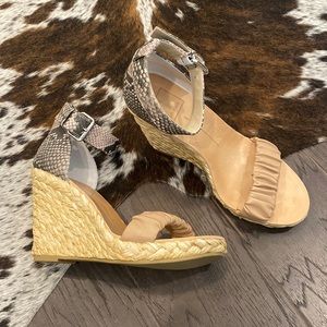 Dolce Vita Tan Noor Wedge Espadrilles in Snake Print